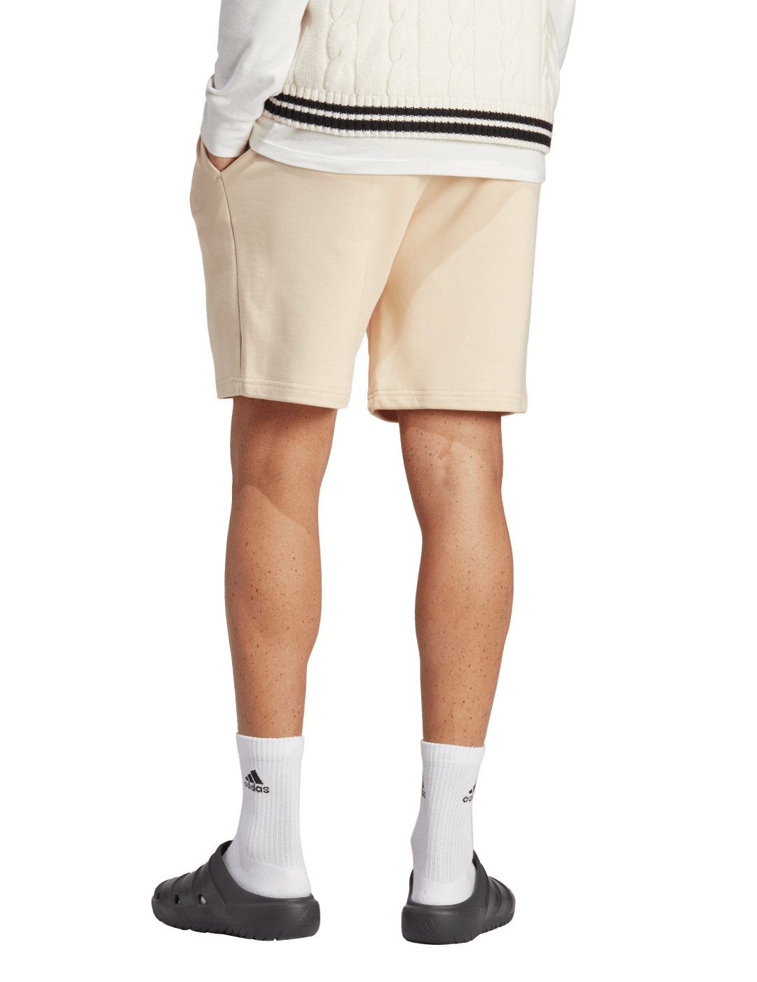 bermuda adidas algodón para hombre, beige