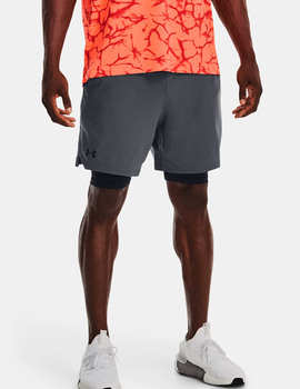 short under armour hombre con malla interior  VANISH WOVEN 2IN1, gris