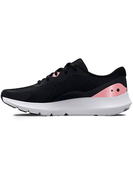 zapatilla trainning under armour mujer  W SURGE 3, negro-rosa