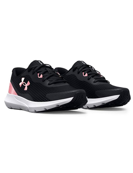 zapatilla trainning under armour mujer  W SURGE 3, negro-rosa