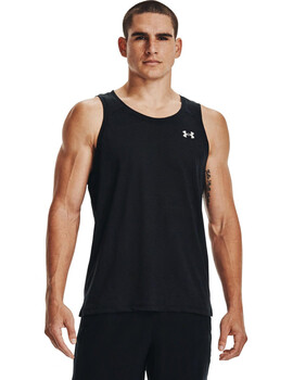 camiseta asas under armour hombre UA STREAKER SINGLET, negro