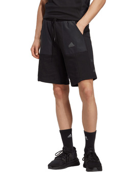 short adidas hombre algodón, negro