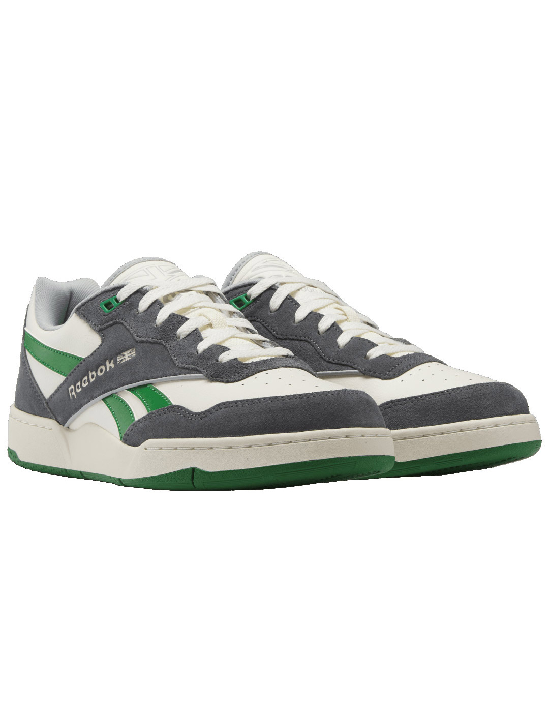 zapatilla clásica reebok hombre BB 4000 II, blanco-verde-gris