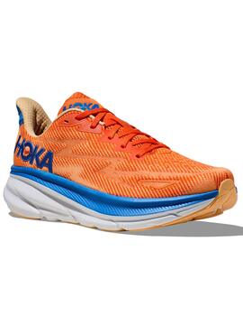 zapatilla running hombre CLIFTON 9, naranja-azulon