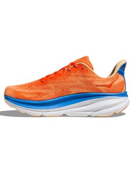 zapatilla running hombre CLIFTON 9, naranja-azulon