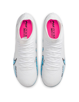 bota de fútbol nike  ZOOM MERCURIAL SUPERFLY 9, blanco-azul