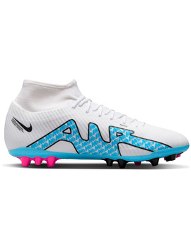 bota de fútbol nike  ZOOM MERCURIAL SUPERFLY 9, blanco-azul