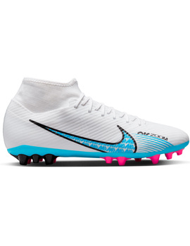 bota de fútbol nike  ZOOM MERCURIAL SUPERFLY 9, blanco-azul