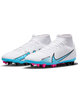 bota de fútbol nike  ZOOM MERCURIAL SUPERFLY 9, blanco-azul