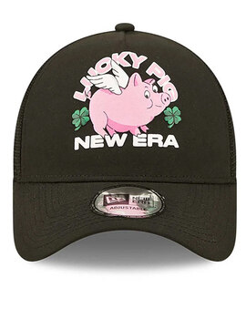 gorra  TRUCKER LUCKY PIG NEWERA, negro