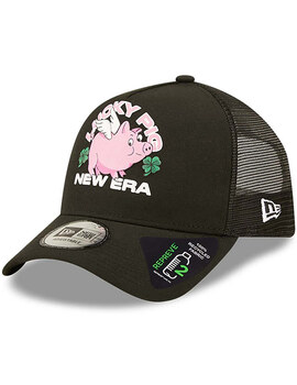 gorra  TRUCKER LUCKY PIG NEWERA, negro