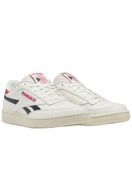 zapatilla clásica reebok hombre CLUB C REVENGE. blancco-marino-rojo