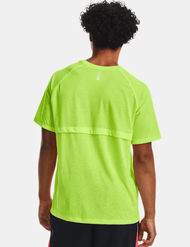 camiseta manga corta under armour hombre STREAKER TEE, verde fluor