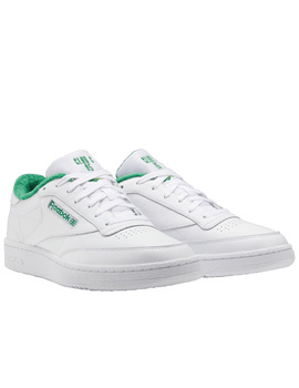 zapatilla clasica reebok CLUB C 85, blanco-verde