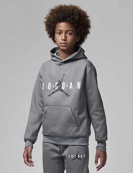 SUDADERA CAPUCHA JORDAN JUMPMAN SUSTAINABLE NIÑO, GRIS