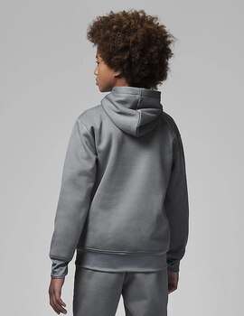 SUDADERA CAPUCHA JORDAN JUMPMAN SUSTAINABLE NIÑO, GRIS