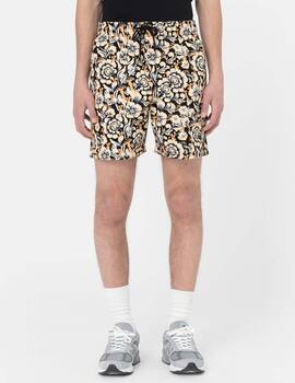 bermuda dickies hombre floral ROSEBURG negro-crudo