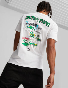 camiseta manga corta hombre CLASSICS SUPER PUMA, PUMA, blanco