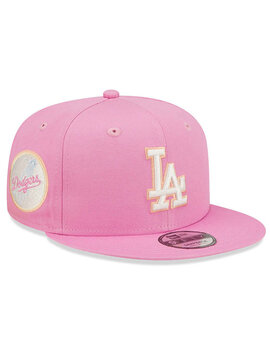 gorra newera mujer de visera plana PASTEL PATCH 9FIFTY LOSDOD  rosa pastel