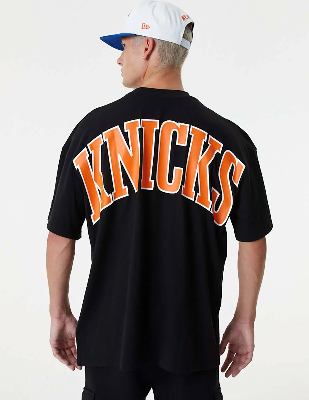 camiseta manga corta new era NBA INFILL LOGO OS TEE new york knicks, negro