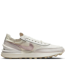 zapatilla mujer nike WAFFLE ONE blanco rosa