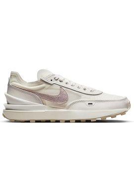 zapatilla mujer nike WAFFLE ONE blanco rosa