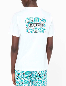 camiseta dickies hombre manga corta rosenburg box,, blanco