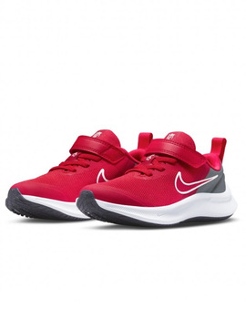 zapatilla nike con velcro niño STAR RUNNER 3, rojo