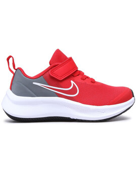 zapatilla nike con velcro niño STAR RUNNER 3, rojo