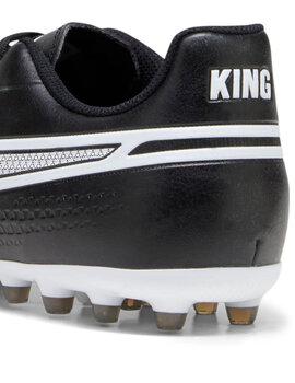 bota de fútbol puma KING MATCH MG, negro/blanco