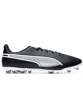 bota de fútbol puma KING MATCH MG, negro/blanco