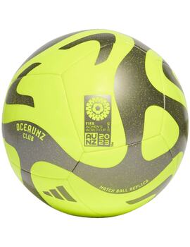 balón de fútbol adidas OCEAUNZ CLB, verde lima-gris
