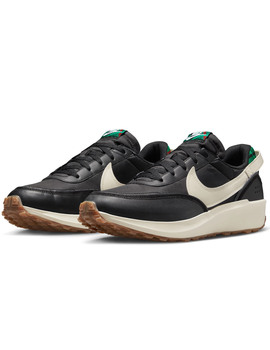 zapatilla hombre nike  WAFFLE DEBUT PREMIUM, negro-verde