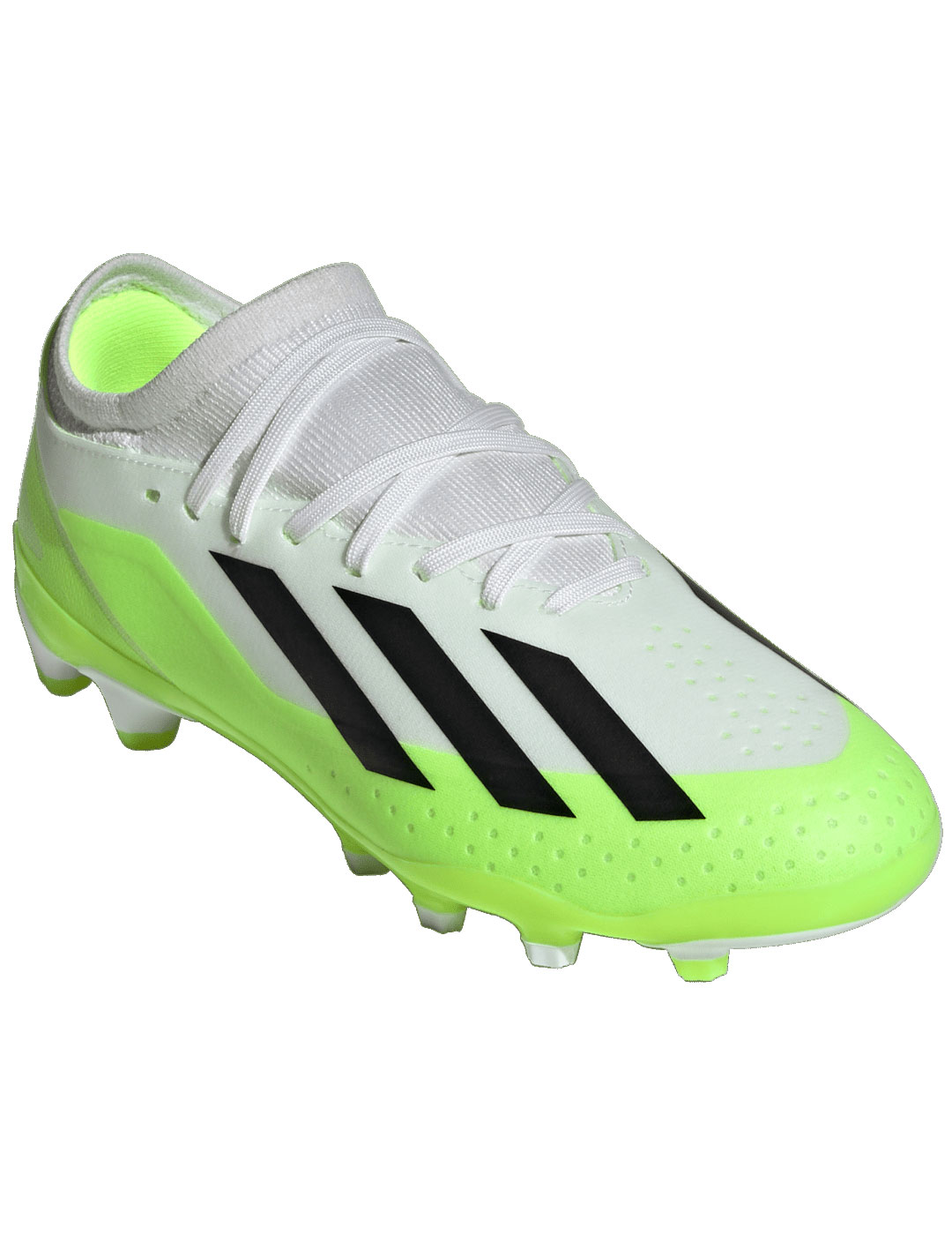 bota de fútbol adidas X CRAZYFAST.3 MG Junior, blanco-verde