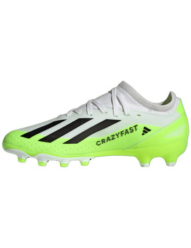 bota de fútbol adidas X CRAZYFAST.3 MG Junior, blanco-verde