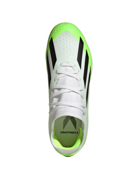 bota de fútbol adidas X CRAZYFAST.3 MG Junior, blanco-verde