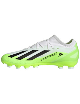 bota de fútbol adidas X CRAZYFAST.3 MG, blanco-verde