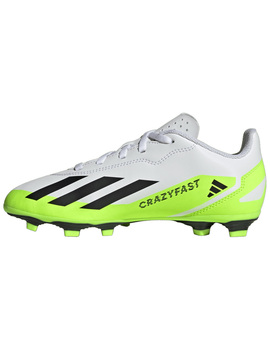 bota de fútbol adidas X CRAZYFAST.4 FXG Junior, blanco