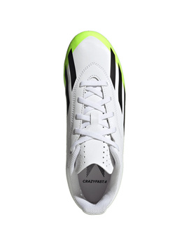 bota de fútbol adidas X CRAZYFAST.4 FXG Junior, blanco