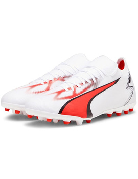 bota de fútbol puma ULTRA MATCH MG, blanco