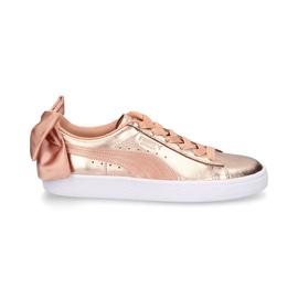 laberinto escarcha cerrar ZAPATILLA PUMA BASKET BOW LUXE, LAZO COLOR ORO