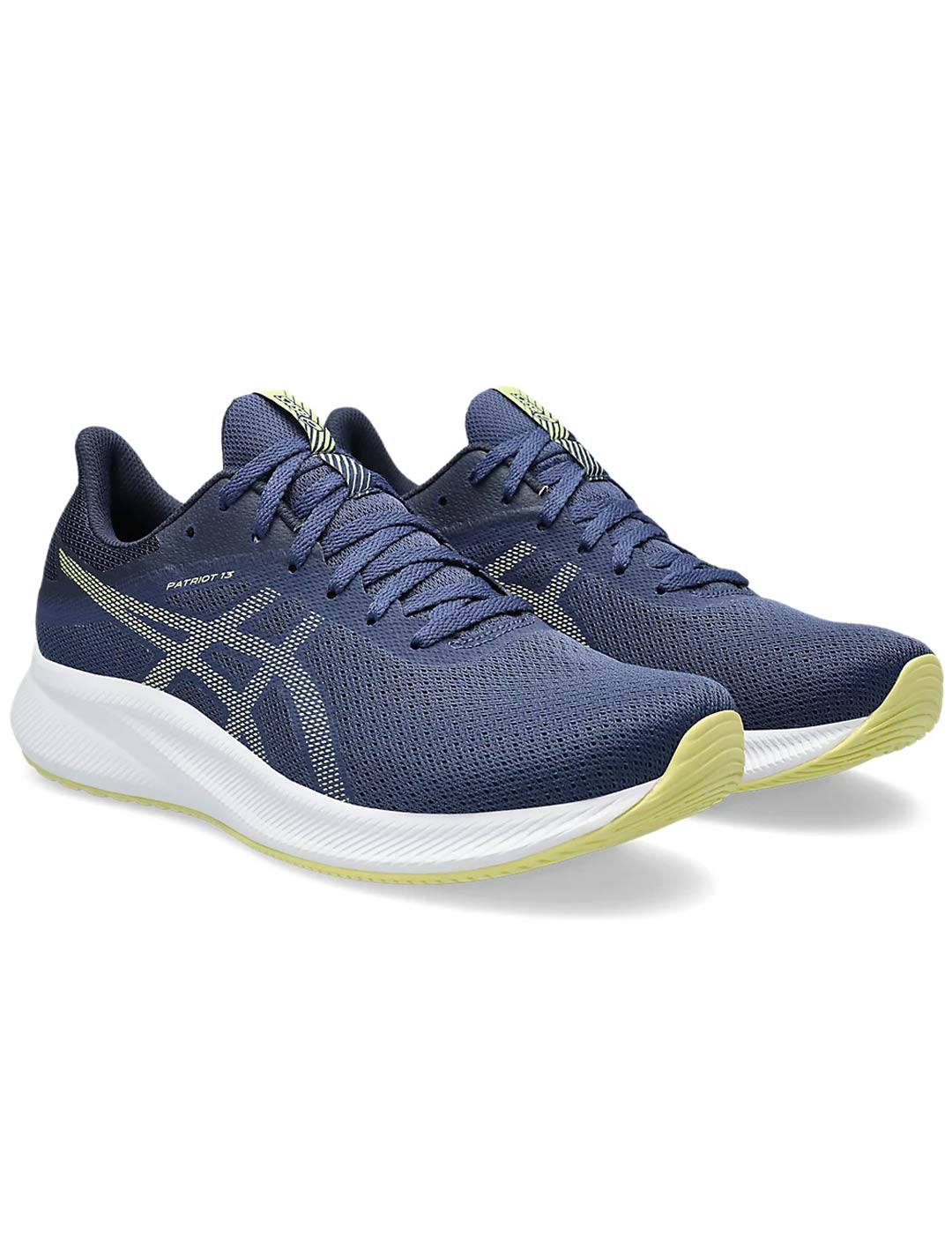 zapatilla running asics hombre PATRIOT 13, azul-amarillo