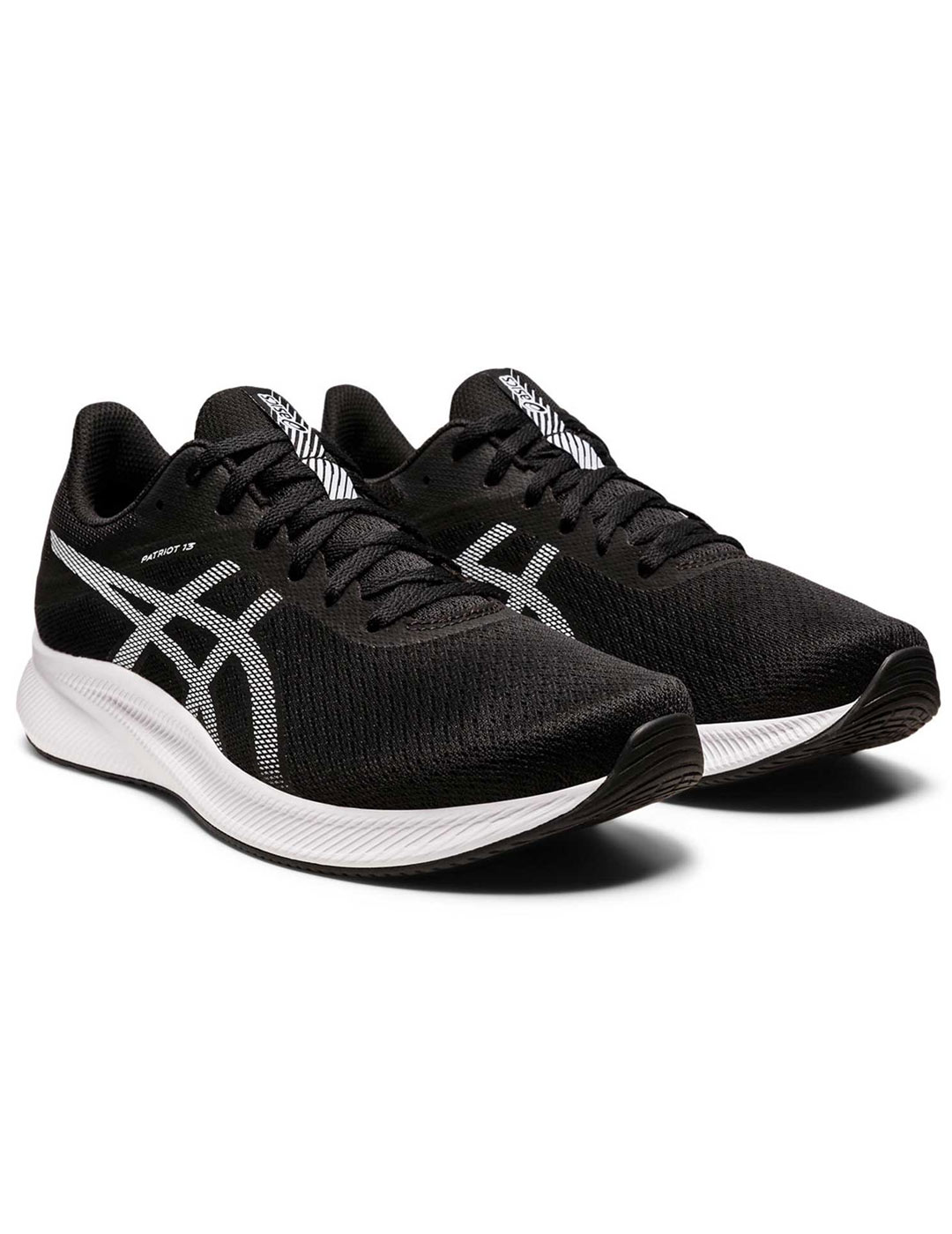 zapatilla running asics hombre PATRIOT 13, negro-blanco