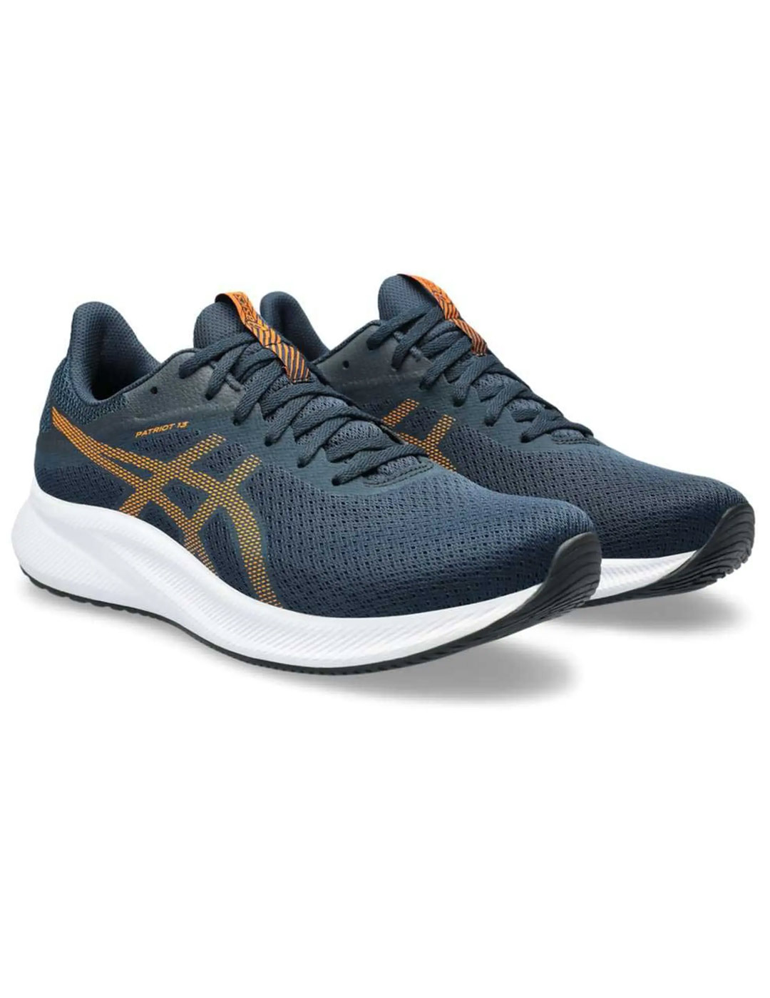 zapatilla running asics hombre PATRIOT 13, azul/naranja