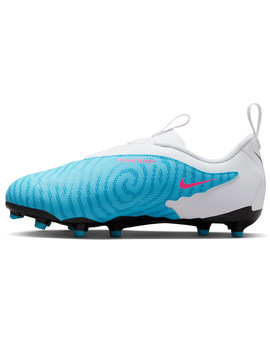 bota de fútbol nike junior  PHANTOM GX ACADEMY MG blanca-azul