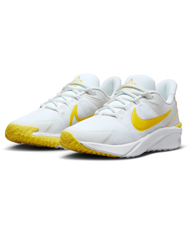zapatilla nike junior  STAR RUNNER 4 blanco/amarillo