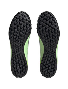 bota de fútbol adidas  X CRAZYFAST.4 Turf, blanco/negro/verde