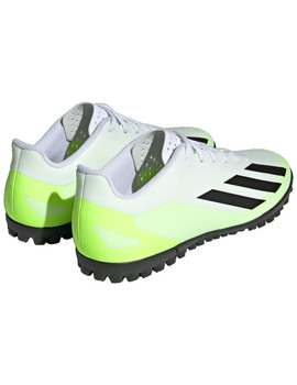 bota de fútbol adidas  X CRAZYFAST.4 Turf, blanco/negro/verde