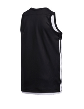 camiseta reversible baloncesto adidas junior, negro blanco