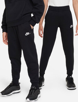 pantalón nike algodón niño con puño, negro